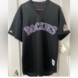 Majestic Colorado Rockies BP jersey, black size 46 Lg.